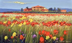 Villa Toscana V by Bruno Tinucci - Original Painting on Stretched Canvas sized 20x12 inches. Available from Whitewall Galleries